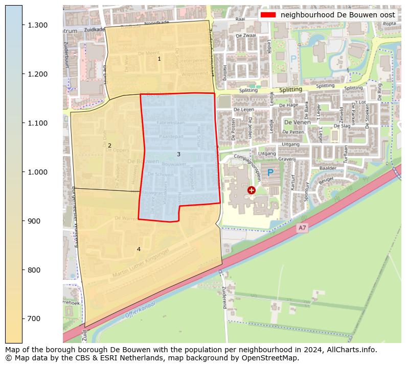 Image of the neighbourhood De Bouwen oost at the map. This image is used as introduction to this page. This page shows a lot of information about the population in the neighbourhood De Bouwen oost (such as the distribution by age groups of the residents, the composition of households, whether inhabitants are natives or Dutch with an immigration background, data about the houses (numbers, types, price development, use, type of property, ...) and more (car ownership, energy consumption, ...) based on open data from the Dutch Central Bureau of Statistics and various other sources!