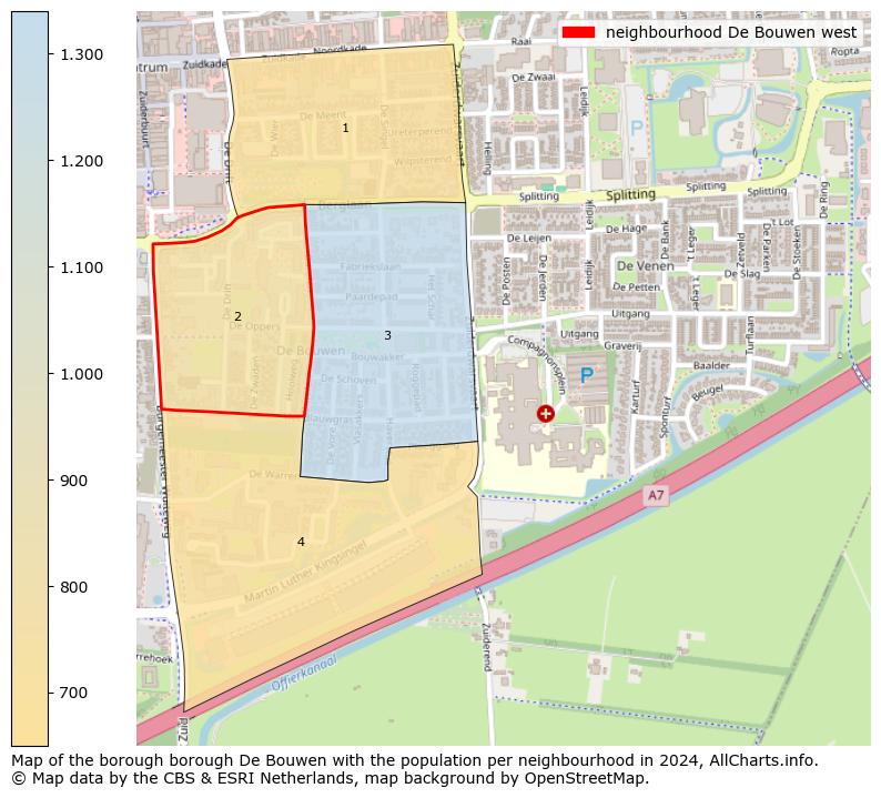 Image of the neighbourhood De Bouwen west at the map. This image is used as introduction to this page. This page shows a lot of information about the population in the neighbourhood De Bouwen west (such as the distribution by age groups of the residents, the composition of households, whether inhabitants are natives or Dutch with an immigration background, data about the houses (numbers, types, price development, use, type of property, ...) and more (car ownership, energy consumption, ...) based on open data from the Dutch Central Bureau of Statistics and various other sources!