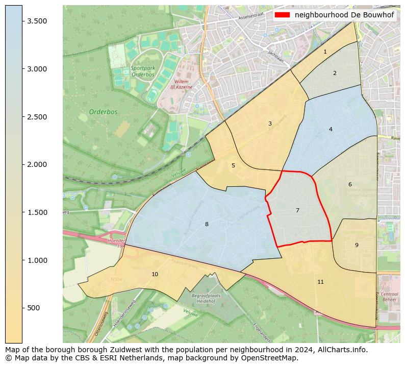 Image of the neighbourhood De Bouwhof at the map. This image is used as introduction to this page. This page shows a lot of information about the population in the neighbourhood De Bouwhof (such as the distribution by age groups of the residents, the composition of households, whether inhabitants are natives or Dutch with an immigration background, data about the houses (numbers, types, price development, use, type of property, ...) and more (car ownership, energy consumption, ...) based on open data from the Dutch Central Bureau of Statistics and various other sources!