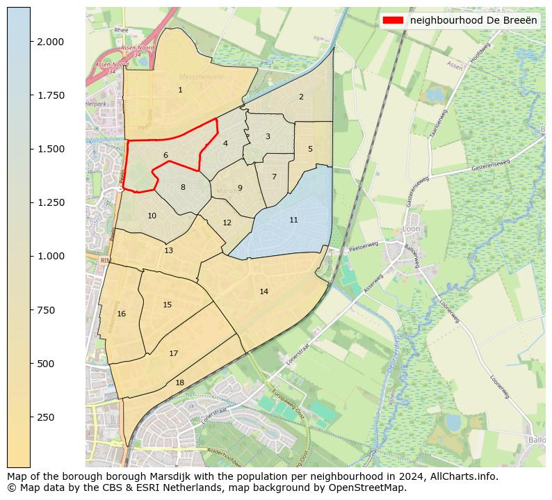 Image of the neighbourhood De Breeën at the map. This image is used as introduction to this page. This page shows a lot of information about the population in the neighbourhood De Breeën (such as the distribution by age groups of the residents, the composition of households, whether inhabitants are natives or Dutch with an immigration background, data about the houses (numbers, types, price development, use, type of property, ...) and more (car ownership, energy consumption, ...) based on open data from the Dutch Central Bureau of Statistics and various other sources!