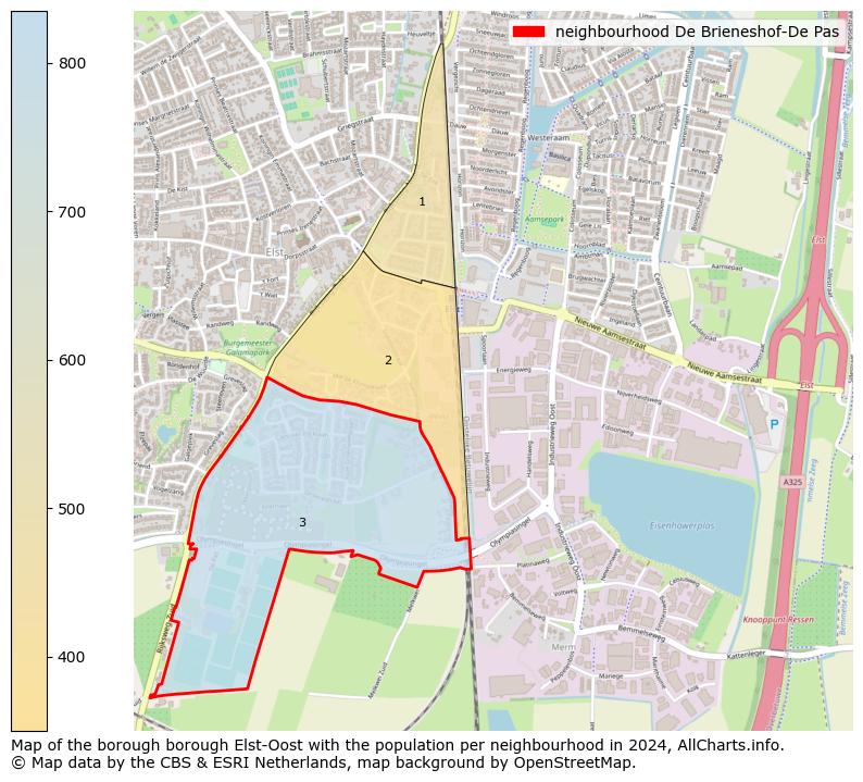 Image of the neighbourhood De Brieneshof-De Pas at the map. This image is used as introduction to this page. This page shows a lot of information about the population in the neighbourhood De Brieneshof-De Pas (such as the distribution by age groups of the residents, the composition of households, whether inhabitants are natives or Dutch with an immigration background, data about the houses (numbers, types, price development, use, type of property, ...) and more (car ownership, energy consumption, ...) based on open data from the Dutch Central Bureau of Statistics and various other sources!