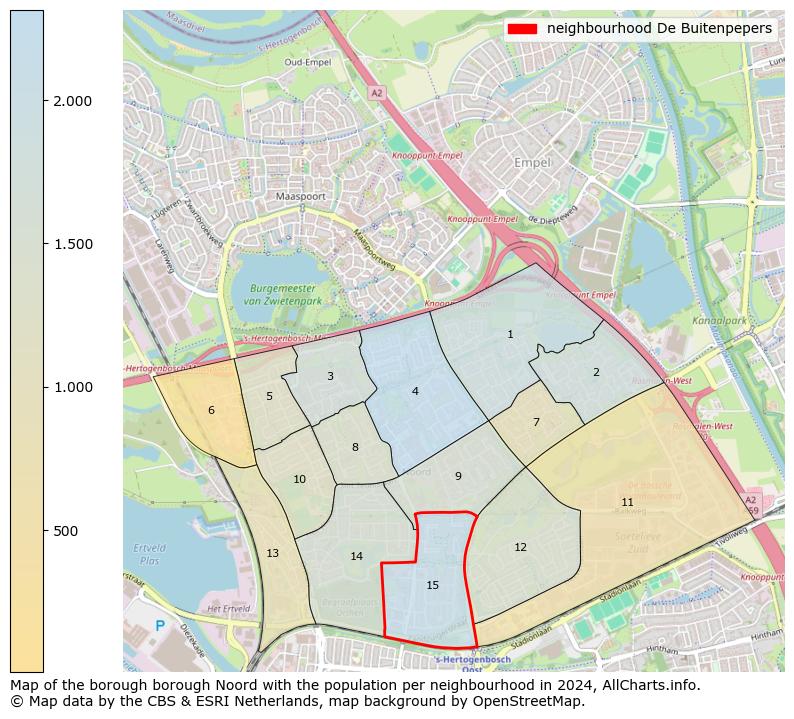 Image of the neighbourhood De Buitenpepers at the map. This image is used as introduction to this page. This page shows a lot of information about the population in the neighbourhood De Buitenpepers (such as the distribution by age groups of the residents, the composition of households, whether inhabitants are natives or Dutch with an immigration background, data about the houses (numbers, types, price development, use, type of property, ...) and more (car ownership, energy consumption, ...) based on open data from the Dutch Central Bureau of Statistics and various other sources!