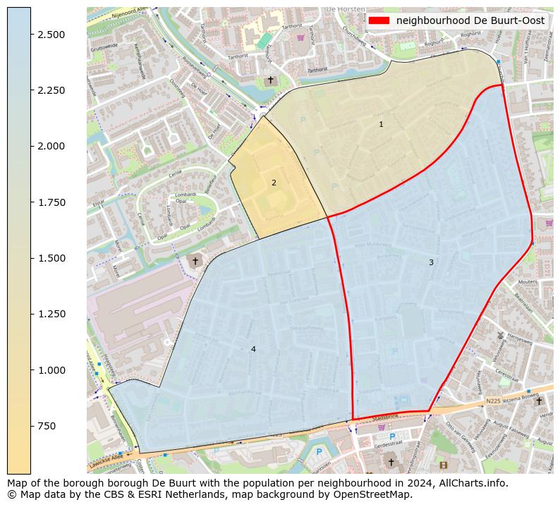 Image of the neighbourhood De Buurt-Oost at the map. This image is used as introduction to this page. This page shows a lot of information about the population in the neighbourhood De Buurt-Oost (such as the distribution by age groups of the residents, the composition of households, whether inhabitants are natives or Dutch with an immigration background, data about the houses (numbers, types, price development, use, type of property, ...) and more (car ownership, energy consumption, ...) based on open data from the Dutch Central Bureau of Statistics and various other sources!