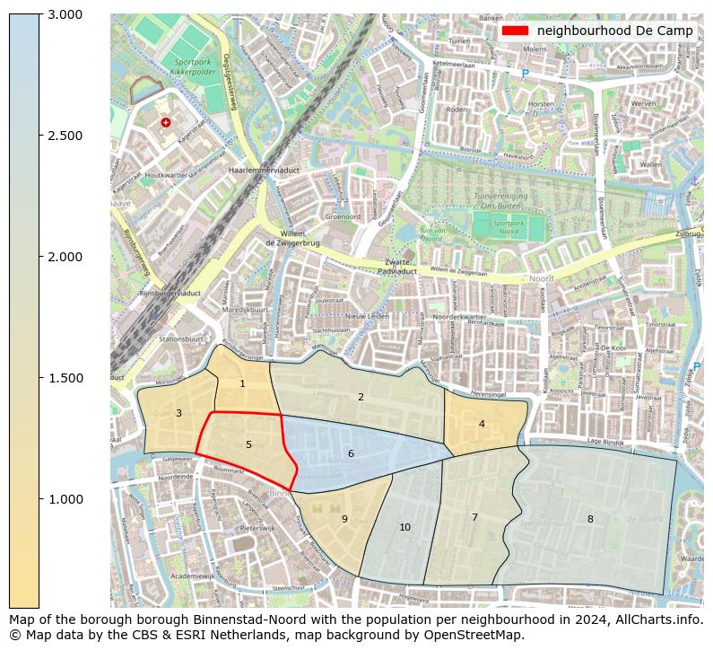 Image of the neighbourhood De Camp at the map. This image is used as introduction to this page. This page shows a lot of information about the population in the neighbourhood De Camp (such as the distribution by age groups of the residents, the composition of households, whether inhabitants are natives or Dutch with an immigration background, data about the houses (numbers, types, price development, use, type of property, ...) and more (car ownership, energy consumption, ...) based on open data from the Dutch Central Bureau of Statistics and various other sources!