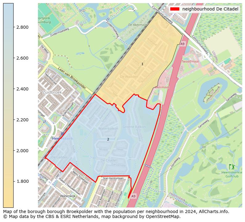 Image of the neighbourhood De Citadel at the map. This image is used as introduction to this page. This page shows a lot of information about the population in the neighbourhood De Citadel (such as the distribution by age groups of the residents, the composition of households, whether inhabitants are natives or Dutch with an immigration background, data about the houses (numbers, types, price development, use, type of property, ...) and more (car ownership, energy consumption, ...) based on open data from the Dutch Central Bureau of Statistics and various other sources!