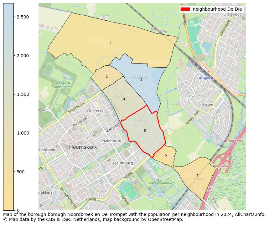 Image of the neighbourhood De Die at the map. This image is used as introduction to this page. This page shows a lot of information about the population in the neighbourhood De Die (such as the distribution by age groups of the residents, the composition of households, whether inhabitants are natives or Dutch with an immigration background, data about the houses (numbers, types, price development, use, type of property, ...) and more (car ownership, energy consumption, ...) based on open data from the Dutch Central Bureau of Statistics and various other sources!