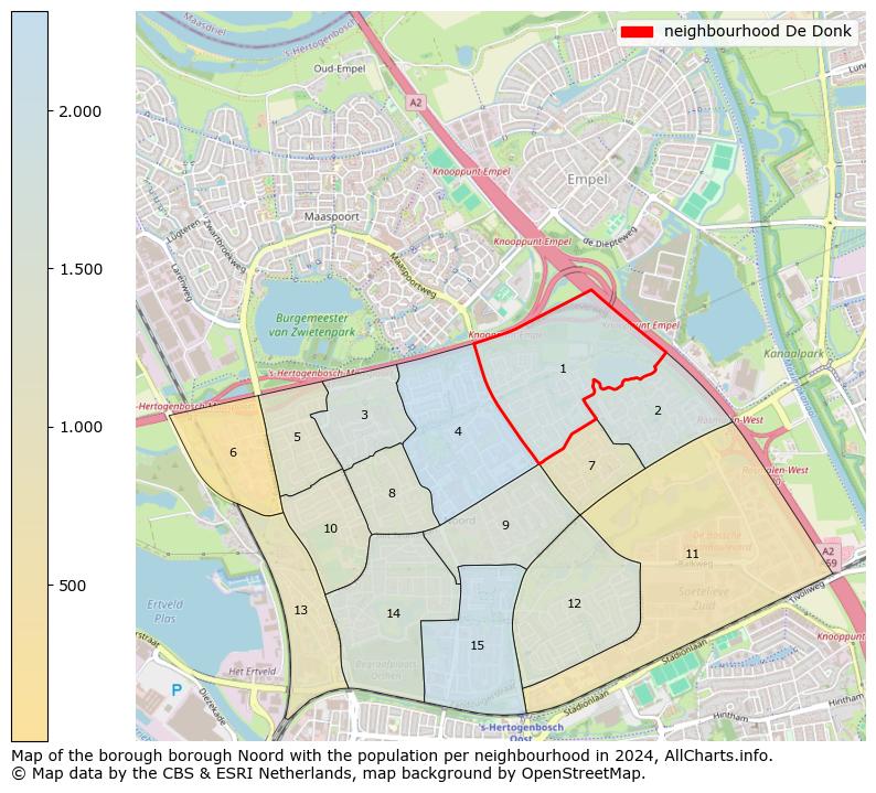 Image of the neighbourhood De Donk at the map. This image is used as introduction to this page. This page shows a lot of information about the population in the neighbourhood De Donk (such as the distribution by age groups of the residents, the composition of households, whether inhabitants are natives or Dutch with an immigration background, data about the houses (numbers, types, price development, use, type of property, ...) and more (car ownership, energy consumption, ...) based on open data from the Dutch Central Bureau of Statistics and various other sources!