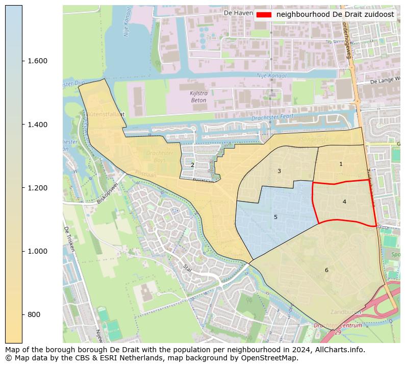 Image of the neighbourhood De Drait zuidoost at the map. This image is used as introduction to this page. This page shows a lot of information about the population in the neighbourhood De Drait zuidoost (such as the distribution by age groups of the residents, the composition of households, whether inhabitants are natives or Dutch with an immigration background, data about the houses (numbers, types, price development, use, type of property, ...) and more (car ownership, energy consumption, ...) based on open data from the Dutch Central Bureau of Statistics and various other sources!