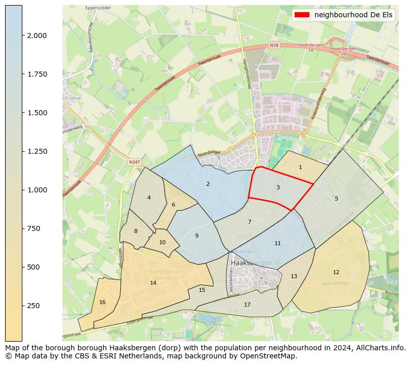 Image of the neighbourhood De Els at the map. This image is used as introduction to this page. This page shows a lot of information about the population in the neighbourhood De Els (such as the distribution by age groups of the residents, the composition of households, whether inhabitants are natives or Dutch with an immigration background, data about the houses (numbers, types, price development, use, type of property, ...) and more (car ownership, energy consumption, ...) based on open data from the Dutch Central Bureau of Statistics and various other sources!