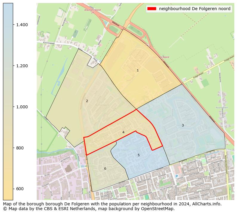 Image of the neighbourhood De Folgeren noord at the map. This image is used as introduction to this page. This page shows a lot of information about the population in the neighbourhood De Folgeren noord (such as the distribution by age groups of the residents, the composition of households, whether inhabitants are natives or Dutch with an immigration background, data about the houses (numbers, types, price development, use, type of property, ...) and more (car ownership, energy consumption, ...) based on open data from the Dutch Central Bureau of Statistics and various other sources!