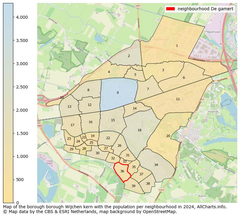 Image of the neighbourhood De gamert at the map. This image is used as introduction to this page. This page shows a lot of information about the population in the neighbourhood De gamert (such as the distribution by age groups of the residents, the composition of households, whether inhabitants are natives or Dutch with an immigration background, data about the houses (numbers, types, price development, use, type of property, ...) and more (car ownership, energy consumption, ...) based on open data from the Dutch Central Bureau of Statistics and various other sources!