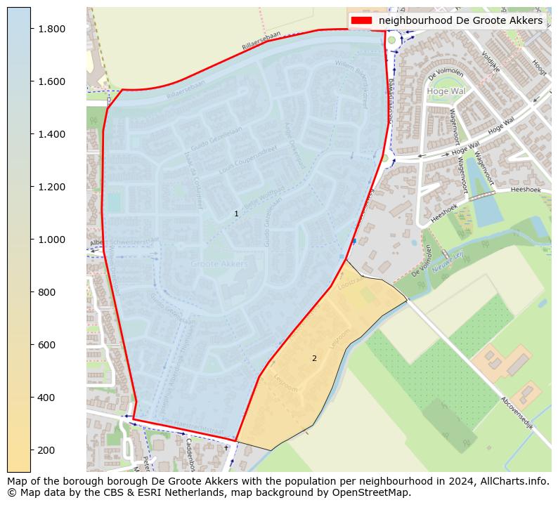 Image of the neighbourhood De Groote Akkers at the map. This image is used as introduction to this page. This page shows a lot of information about the population in the neighbourhood De Groote Akkers (such as the distribution by age groups of the residents, the composition of households, whether inhabitants are natives or Dutch with an immigration background, data about the houses (numbers, types, price development, use, type of property, ...) and more (car ownership, energy consumption, ...) based on open data from the Dutch Central Bureau of Statistics and various other sources!