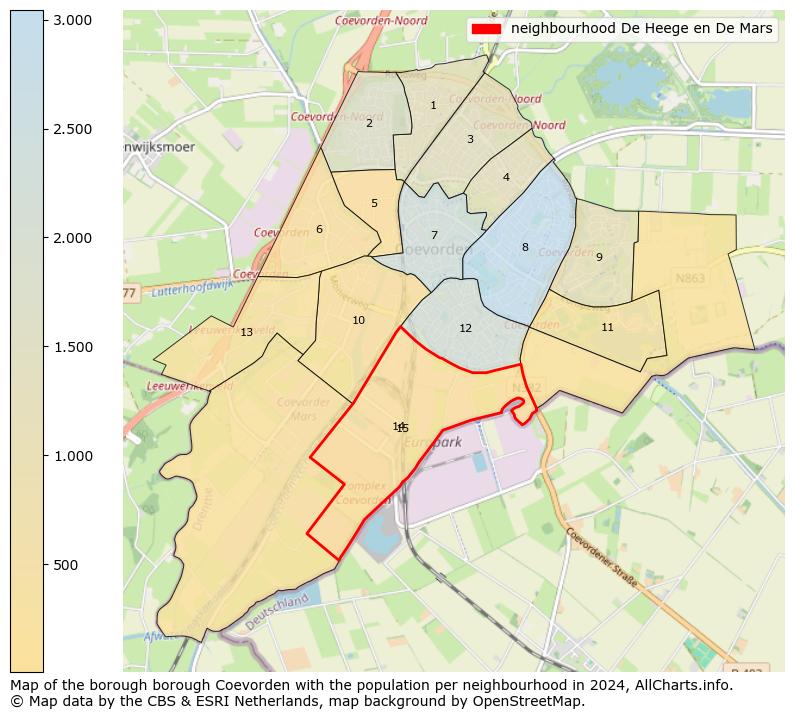 Image of the neighbourhood De Heege en De Mars at the map. This image is used as introduction to this page. This page shows a lot of information about the population in the neighbourhood De Heege en De Mars (such as the distribution by age groups of the residents, the composition of households, whether inhabitants are natives or Dutch with an immigration background, data about the houses (numbers, types, price development, use, type of property, ...) and more (car ownership, energy consumption, ...) based on open data from the Dutch Central Bureau of Statistics and various other sources!