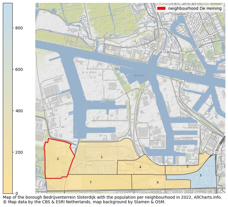Map of the borough Bedrijventerrein Sloterdijk with the population per neighbourhood in 2022. This page shows a lot of information about residents (such as the distribution by age groups, family composition, gender, native or Dutch with an immigration background, ...), homes (numbers, types, price development, use, type of property, ...) and more (car ownership, energy consumption, ...) based on open data from the Dutch Central Bureau of Statistics and various other sources!