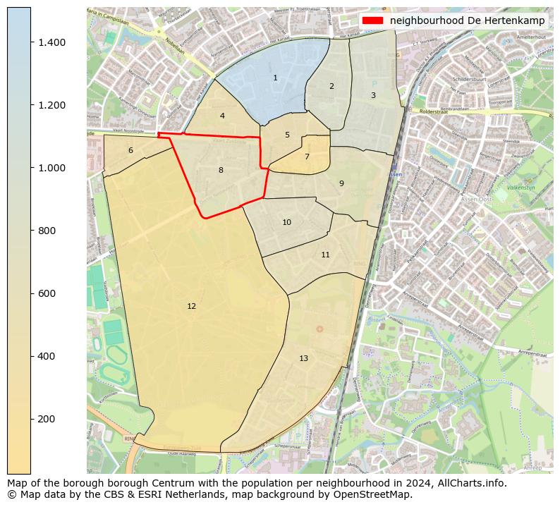 Image of the neighbourhood De Hertenkamp at the map. This image is used as introduction to this page. This page shows a lot of information about the population in the neighbourhood De Hertenkamp (such as the distribution by age groups of the residents, the composition of households, whether inhabitants are natives or Dutch with an immigration background, data about the houses (numbers, types, price development, use, type of property, ...) and more (car ownership, energy consumption, ...) based on open data from the Dutch Central Bureau of Statistics and various other sources!