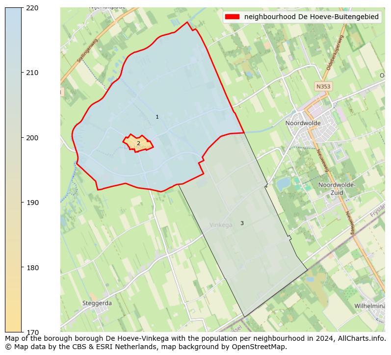 Image of the neighbourhood De Hoeve-Buitengebied at the map. This image is used as introduction to this page. This page shows a lot of information about the population in the neighbourhood De Hoeve-Buitengebied (such as the distribution by age groups of the residents, the composition of households, whether inhabitants are natives or Dutch with an immigration background, data about the houses (numbers, types, price development, use, type of property, ...) and more (car ownership, energy consumption, ...) based on open data from the Dutch Central Bureau of Statistics and various other sources!