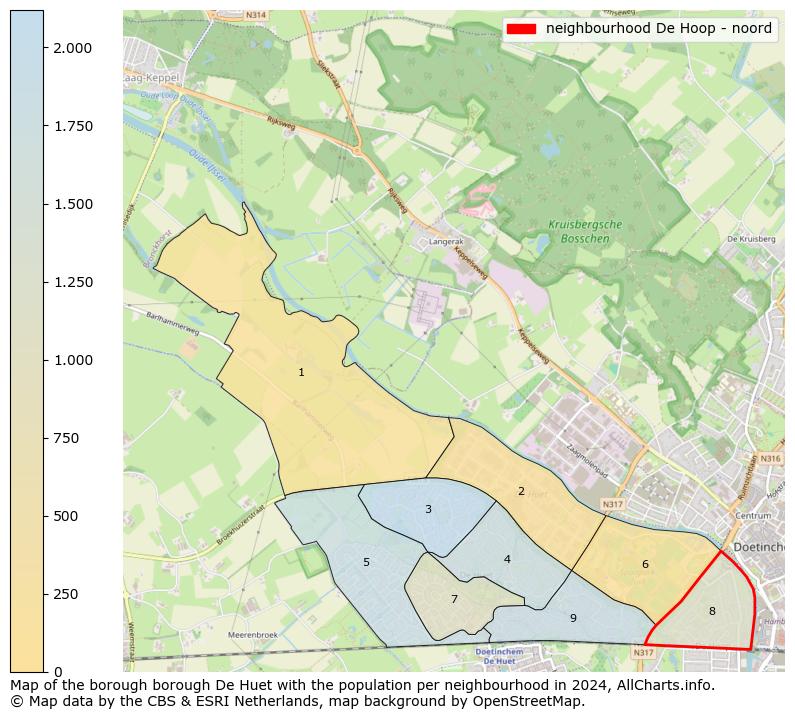 Image of the neighbourhood De Hoop - noord at the map. This image is used as introduction to this page. This page shows a lot of information about the population in the neighbourhood De Hoop - noord (such as the distribution by age groups of the residents, the composition of households, whether inhabitants are natives or Dutch with an immigration background, data about the houses (numbers, types, price development, use, type of property, ...) and more (car ownership, energy consumption, ...) based on open data from the Dutch Central Bureau of Statistics and various other sources!