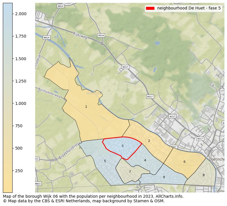 Map of the borough Wijk 06 with the population per neighbourhood in 2023. This page shows a lot of information about residents (such as the distribution by age groups, family composition, gender, native or Dutch with an immigration background, ...), homes (numbers, types, price development, use, type of property, ...) and more (car ownership, energy consumption, ...) based on open data from the Dutch Central Bureau of Statistics and various other sources!