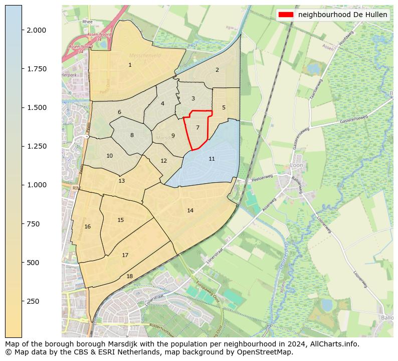 Image of the neighbourhood De Hullen at the map. This image is used as introduction to this page. This page shows a lot of information about the population in the neighbourhood De Hullen (such as the distribution by age groups of the residents, the composition of households, whether inhabitants are natives or Dutch with an immigration background, data about the houses (numbers, types, price development, use, type of property, ...) and more (car ownership, energy consumption, ...) based on open data from the Dutch Central Bureau of Statistics and various other sources!