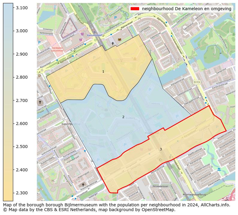 Image of the neighbourhood De Kameleon en omgeving at the map. This image is used as introduction to this page. This page shows a lot of information about the population in the neighbourhood De Kameleon en omgeving (such as the distribution by age groups of the residents, the composition of households, whether inhabitants are natives or Dutch with an immigration background, data about the houses (numbers, types, price development, use, type of property, ...) and more (car ownership, energy consumption, ...) based on open data from the Dutch Central Bureau of Statistics and various other sources!