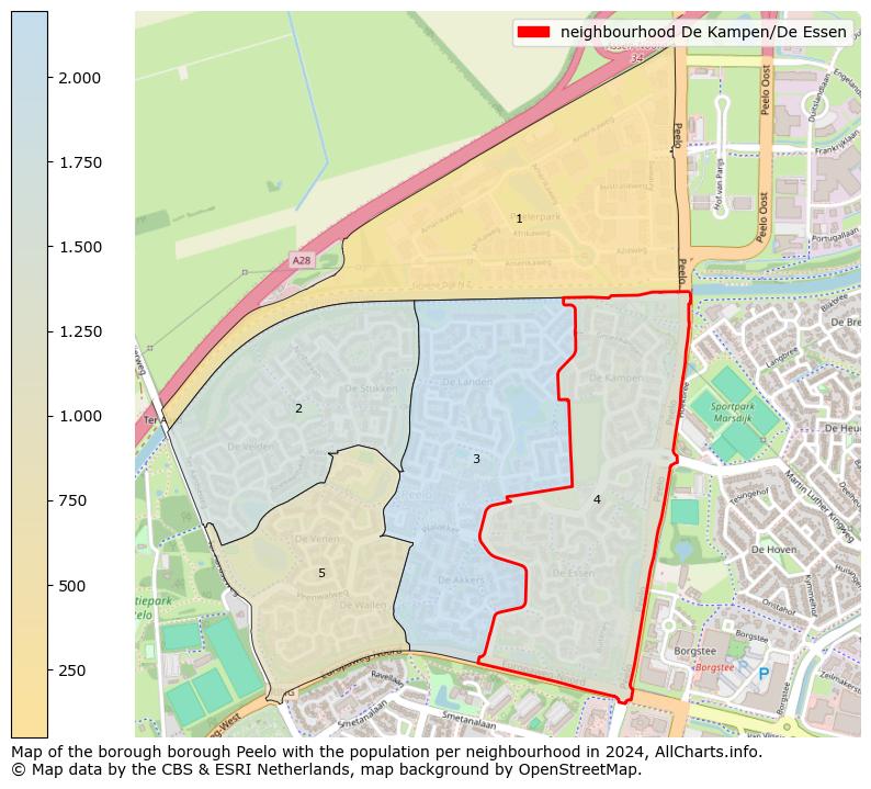 Image of the neighbourhood De Kampen/De Essen at the map. This image is used as introduction to this page. This page shows a lot of information about the population in the neighbourhood De Kampen/De Essen (such as the distribution by age groups of the residents, the composition of households, whether inhabitants are natives or Dutch with an immigration background, data about the houses (numbers, types, price development, use, type of property, ...) and more (car ownership, energy consumption, ...) based on open data from the Dutch Central Bureau of Statistics and various other sources!