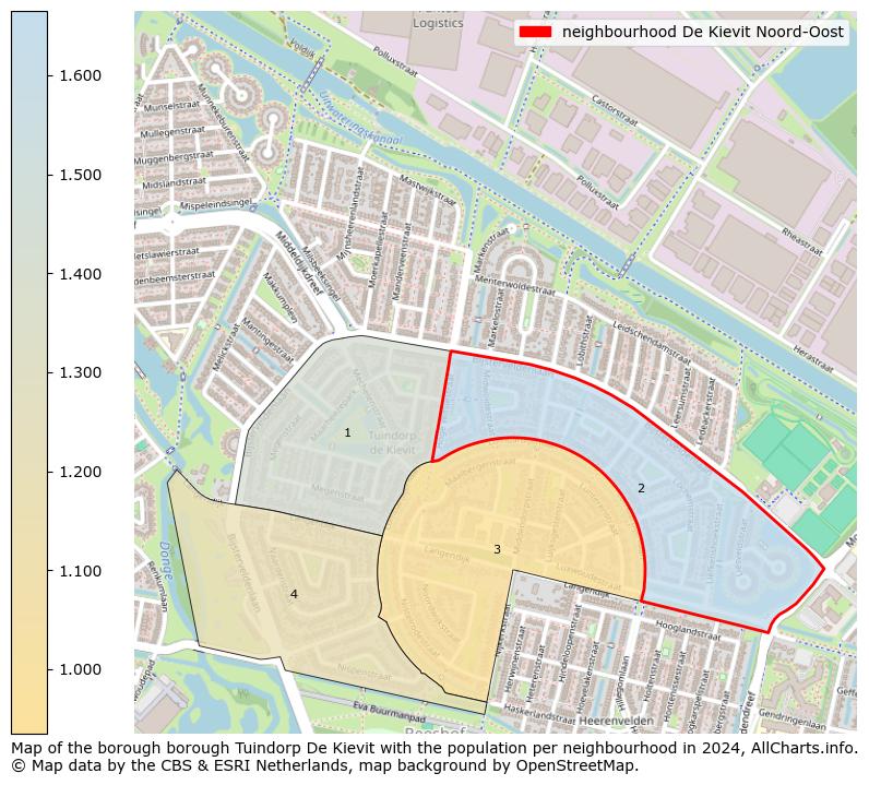 Image of the neighbourhood De Kievit Noord-Oost at the map. This image is used as introduction to this page. This page shows a lot of information about the population in the neighbourhood De Kievit Noord-Oost (such as the distribution by age groups of the residents, the composition of households, whether inhabitants are natives or Dutch with an immigration background, data about the houses (numbers, types, price development, use, type of property, ...) and more (car ownership, energy consumption, ...) based on open data from the Dutch Central Bureau of Statistics and various other sources!