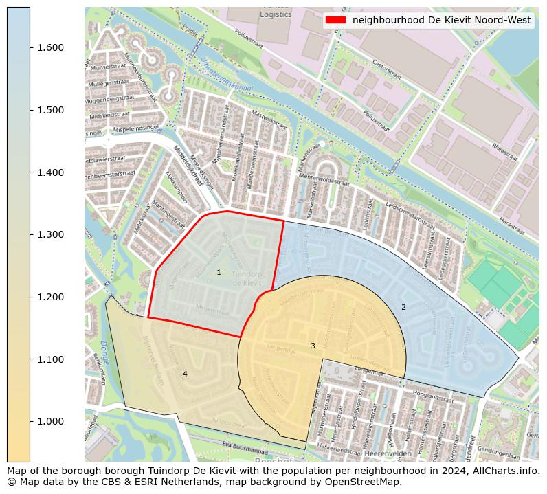 Image of the neighbourhood De Kievit Noord-West at the map. This image is used as introduction to this page. This page shows a lot of information about the population in the neighbourhood De Kievit Noord-West (such as the distribution by age groups of the residents, the composition of households, whether inhabitants are natives or Dutch with an immigration background, data about the houses (numbers, types, price development, use, type of property, ...) and more (car ownership, energy consumption, ...) based on open data from the Dutch Central Bureau of Statistics and various other sources!