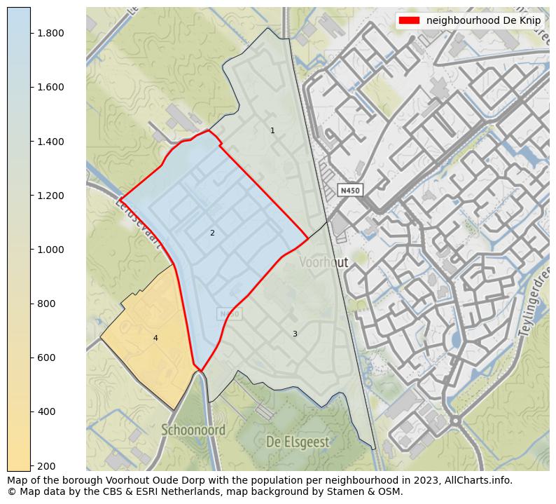 Map of the borough Voorhout Oude Dorp with the population per neighbourhood in 2023. This page shows a lot of information about residents (such as the distribution by age groups, family composition, gender, native or Dutch with an immigration background, ...), homes (numbers, types, price development, use, type of property, ...) and more (car ownership, energy consumption, ...) based on open data from the Dutch Central Bureau of Statistics and various other sources!