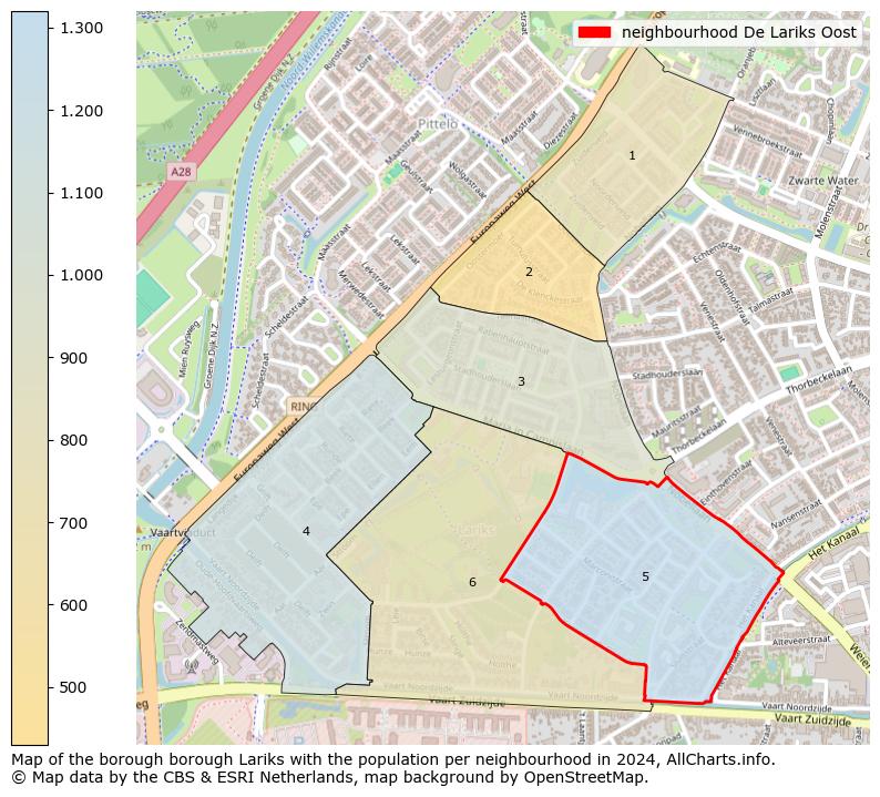 Image of the neighbourhood De Lariks Oost at the map. This image is used as introduction to this page. This page shows a lot of information about the population in the neighbourhood De Lariks Oost (such as the distribution by age groups of the residents, the composition of households, whether inhabitants are natives or Dutch with an immigration background, data about the houses (numbers, types, price development, use, type of property, ...) and more (car ownership, energy consumption, ...) based on open data from the Dutch Central Bureau of Statistics and various other sources!