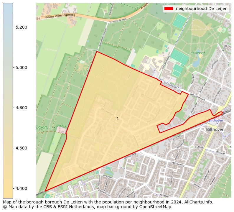 Image of the neighbourhood De Leijen at the map. This image is used as introduction to this page. This page shows a lot of information about the population in the neighbourhood De Leijen (such as the distribution by age groups of the residents, the composition of households, whether inhabitants are natives or Dutch with an immigration background, data about the houses (numbers, types, price development, use, type of property, ...) and more (car ownership, energy consumption, ...) based on open data from the Dutch Central Bureau of Statistics and various other sources!