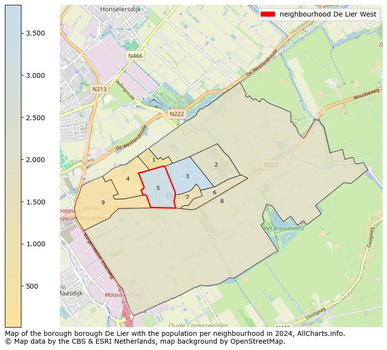 Image of the neighbourhood De Lier West at the map. This image is used as introduction to this page. This page shows a lot of information about the population in the neighbourhood De Lier West (such as the distribution by age groups of the residents, the composition of households, whether inhabitants are natives or Dutch with an immigration background, data about the houses (numbers, types, price development, use, type of property, ...) and more (car ownership, energy consumption, ...) based on open data from the Dutch Central Bureau of Statistics and various other sources!