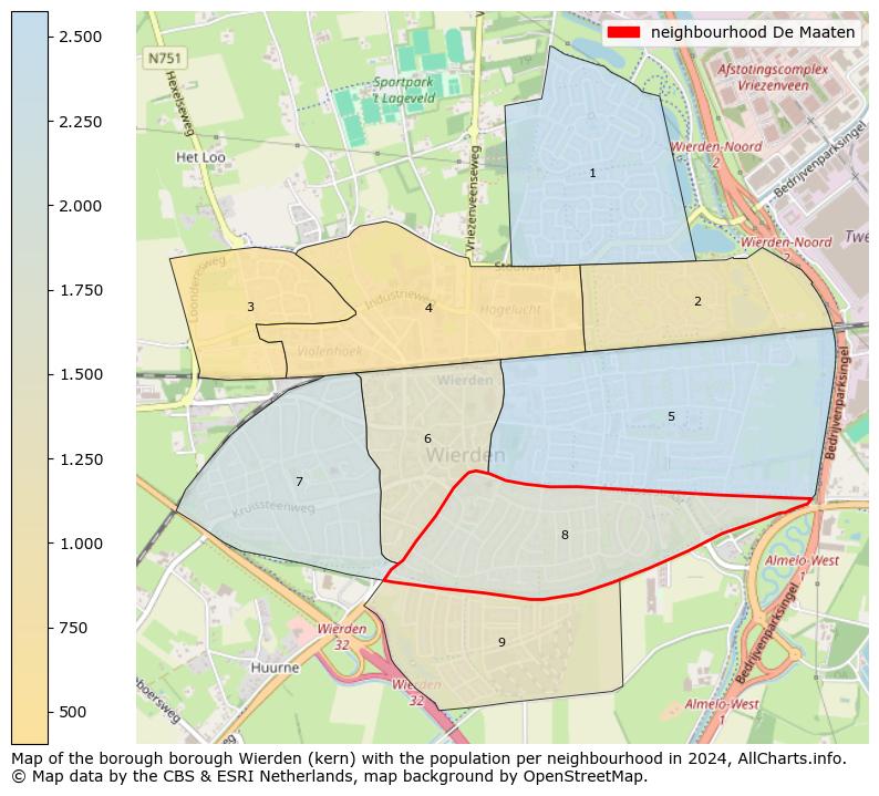 Image of the neighbourhood De Maaten at the map. This image is used as introduction to this page. This page shows a lot of information about the population in the neighbourhood De Maaten (such as the distribution by age groups of the residents, the composition of households, whether inhabitants are natives or Dutch with an immigration background, data about the houses (numbers, types, price development, use, type of property, ...) and more (car ownership, energy consumption, ...) based on open data from the Dutch Central Bureau of Statistics and various other sources!