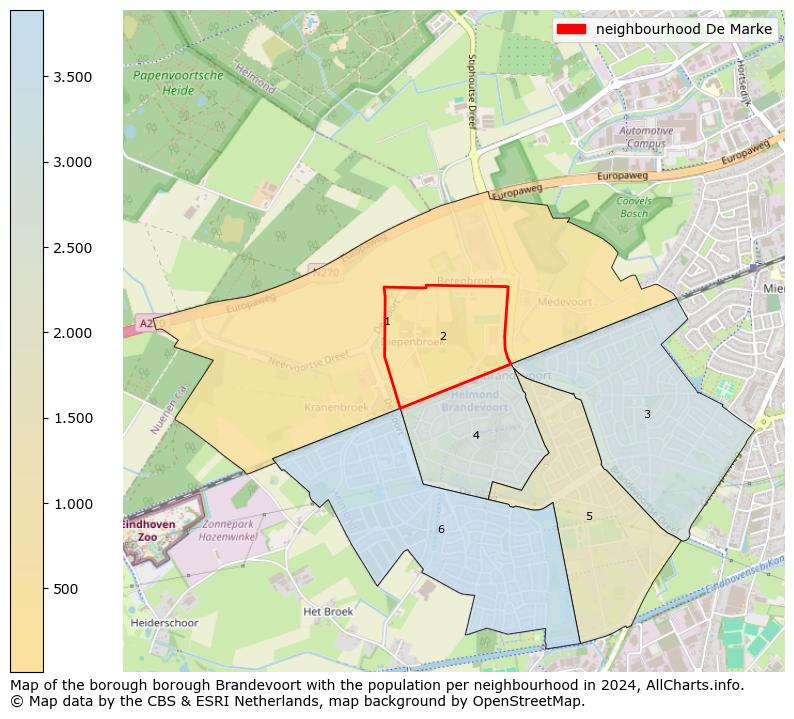 Image of the neighbourhood De Marke at the map. This image is used as introduction to this page. This page shows a lot of information about the population in the neighbourhood De Marke (such as the distribution by age groups of the residents, the composition of households, whether inhabitants are natives or Dutch with an immigration background, data about the houses (numbers, types, price development, use, type of property, ...) and more (car ownership, energy consumption, ...) based on open data from the Dutch Central Bureau of Statistics and various other sources!