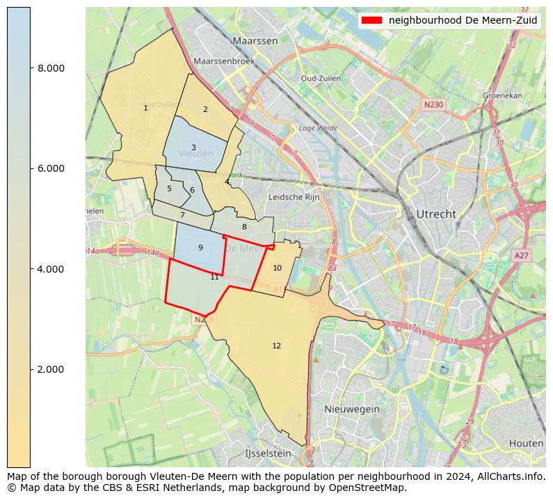 Image of the neighbourhood De Meern-Zuid at the map. This image is used as introduction to this page. This page shows a lot of information about the population in the neighbourhood De Meern-Zuid (such as the distribution by age groups of the residents, the composition of households, whether inhabitants are natives or Dutch with an immigration background, data about the houses (numbers, types, price development, use, type of property, ...) and more (car ownership, energy consumption, ...) based on open data from the Dutch Central Bureau of Statistics and various other sources!