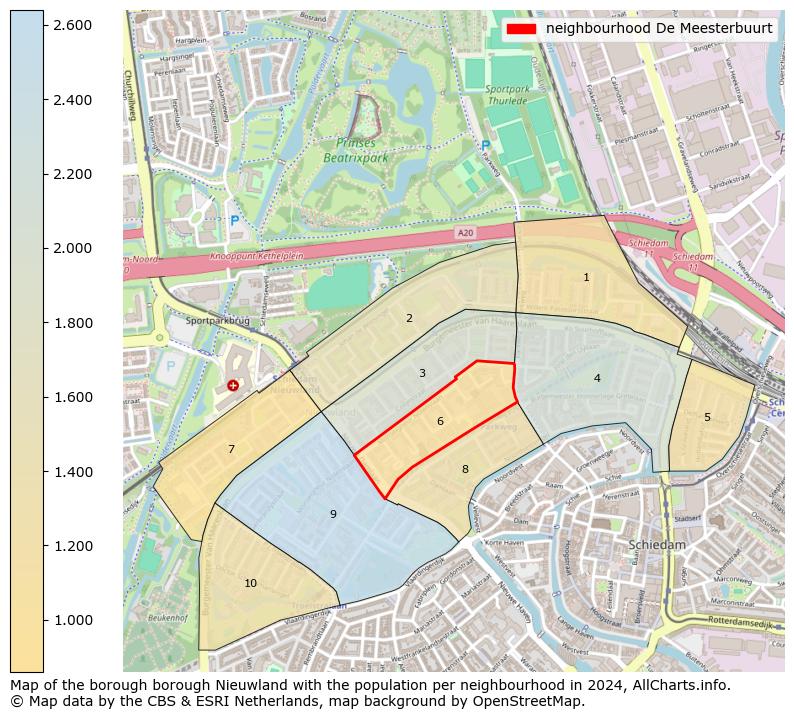 Image of the neighbourhood De Meesterbuurt at the map. This image is used as introduction to this page. This page shows a lot of information about the population in the neighbourhood De Meesterbuurt (such as the distribution by age groups of the residents, the composition of households, whether inhabitants are natives or Dutch with an immigration background, data about the houses (numbers, types, price development, use, type of property, ...) and more (car ownership, energy consumption, ...) based on open data from the Dutch Central Bureau of Statistics and various other sources!