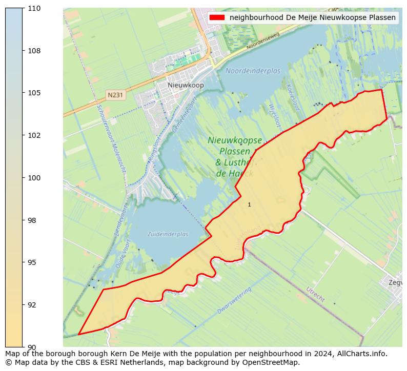 Image of the neighbourhood De Meije Nieuwkoopse Plassen at the map. This image is used as introduction to this page. This page shows a lot of information about the population in the neighbourhood De Meije Nieuwkoopse Plassen (such as the distribution by age groups of the residents, the composition of households, whether inhabitants are natives or Dutch with an immigration background, data about the houses (numbers, types, price development, use, type of property, ...) and more (car ownership, energy consumption, ...) based on open data from the Dutch Central Bureau of Statistics and various other sources!