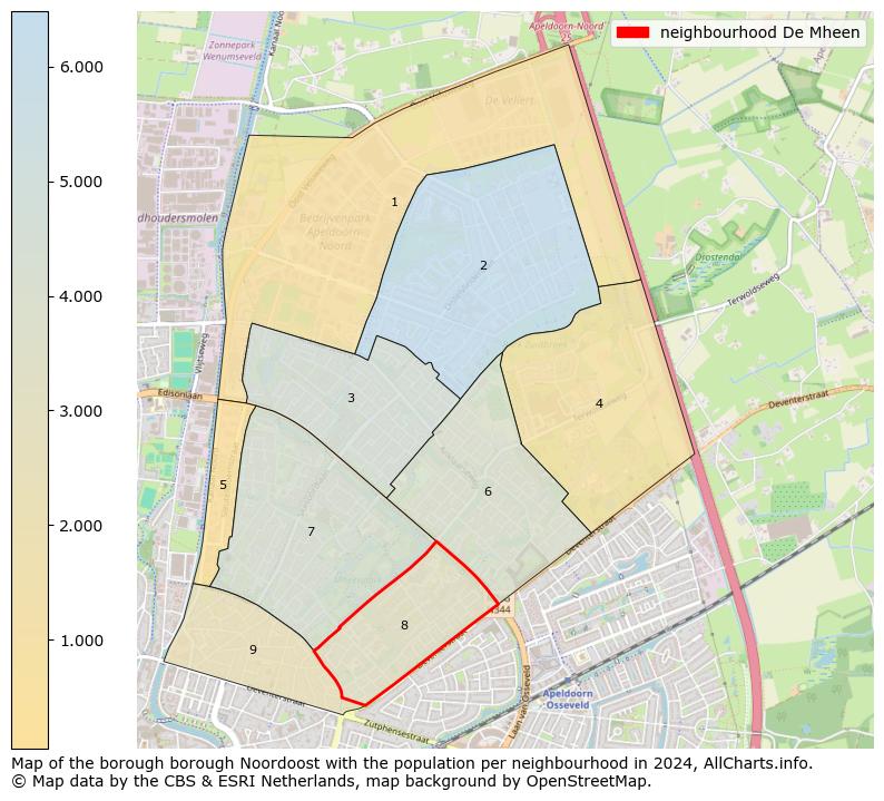 Image of the neighbourhood De Mheen at the map. This image is used as introduction to this page. This page shows a lot of information about the population in the neighbourhood De Mheen (such as the distribution by age groups of the residents, the composition of households, whether inhabitants are natives or Dutch with an immigration background, data about the houses (numbers, types, price development, use, type of property, ...) and more (car ownership, energy consumption, ...) based on open data from the Dutch Central Bureau of Statistics and various other sources!