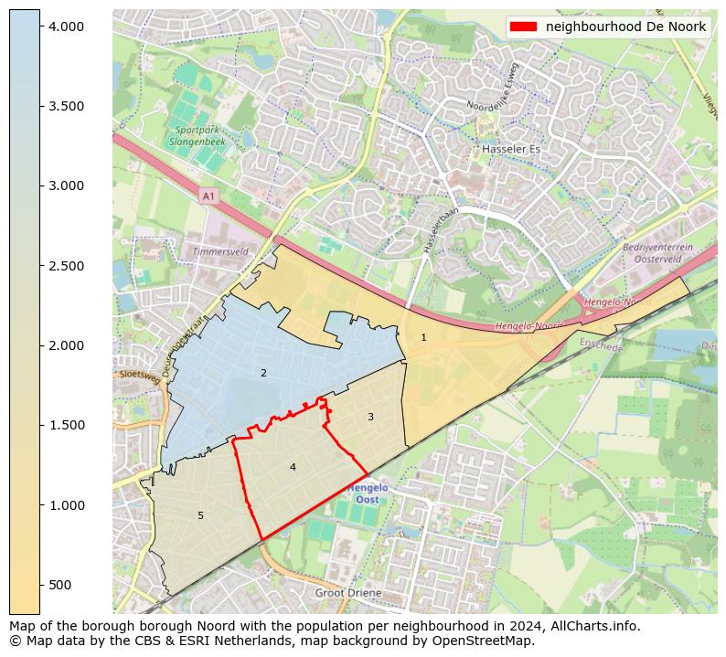 Image of the neighbourhood De Noork at the map. This image is used as introduction to this page. This page shows a lot of information about the population in the neighbourhood De Noork (such as the distribution by age groups of the residents, the composition of households, whether inhabitants are natives or Dutch with an immigration background, data about the houses (numbers, types, price development, use, type of property, ...) and more (car ownership, energy consumption, ...) based on open data from the Dutch Central Bureau of Statistics and various other sources!