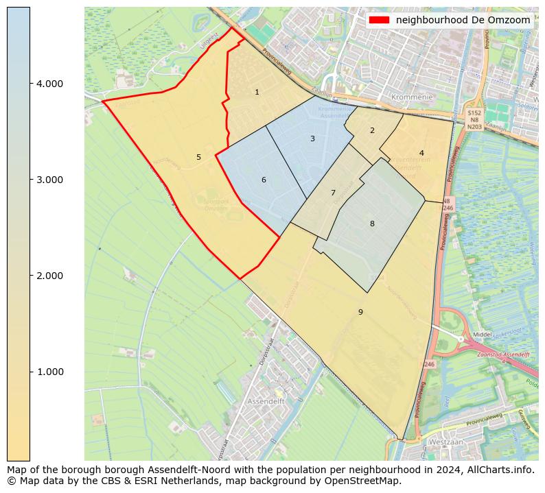 Image of the neighbourhood De Omzoom at the map. This image is used as introduction to this page. This page shows a lot of information about the population in the neighbourhood De Omzoom (such as the distribution by age groups of the residents, the composition of households, whether inhabitants are natives or Dutch with an immigration background, data about the houses (numbers, types, price development, use, type of property, ...) and more (car ownership, energy consumption, ...) based on open data from the Dutch Central Bureau of Statistics and various other sources!