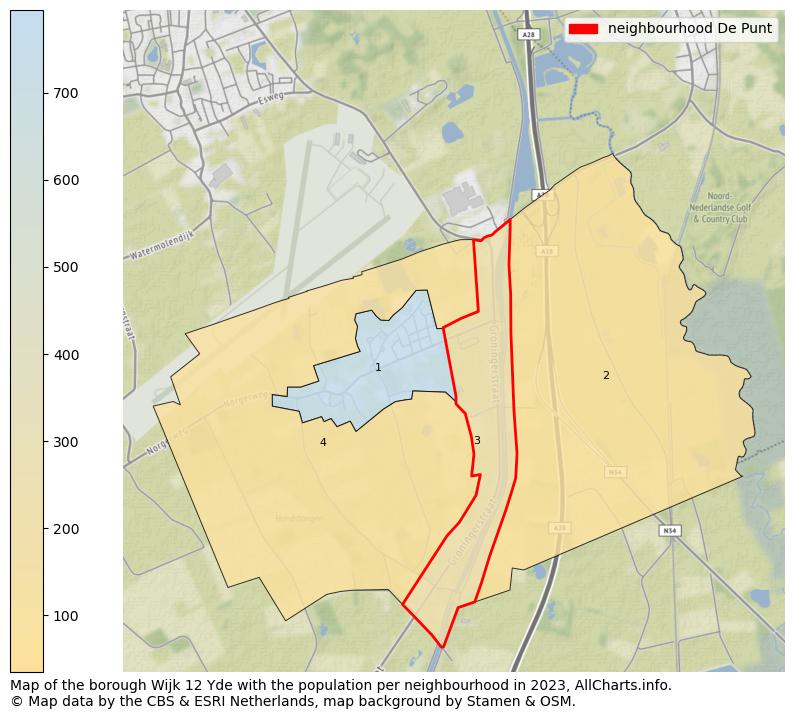 Map of the borough Wijk 12 Yde with the population per neighbourhood in 2023. This page shows a lot of information about residents (such as the distribution by age groups, family composition, gender, native or Dutch with an immigration background, ...), homes (numbers, types, price development, use, type of property, ...) and more (car ownership, energy consumption, ...) based on open data from the Dutch Central Bureau of Statistics and various other sources!