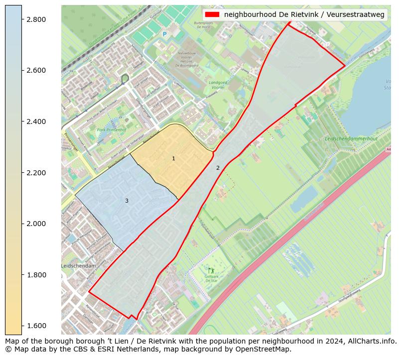 Image of the neighbourhood De Rietvink / Veursestraatweg at the map. This image is used as introduction to this page. This page shows a lot of information about the population in the neighbourhood De Rietvink / Veursestraatweg (such as the distribution by age groups of the residents, the composition of households, whether inhabitants are natives or Dutch with an immigration background, data about the houses (numbers, types, price development, use, type of property, ...) and more (car ownership, energy consumption, ...) based on open data from the Dutch Central Bureau of Statistics and various other sources!