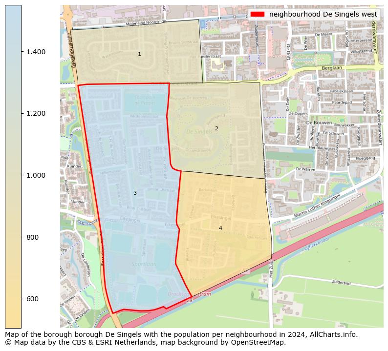 Image of the neighbourhood De Singels west at the map. This image is used as introduction to this page. This page shows a lot of information about the population in the neighbourhood De Singels west (such as the distribution by age groups of the residents, the composition of households, whether inhabitants are natives or Dutch with an immigration background, data about the houses (numbers, types, price development, use, type of property, ...) and more (car ownership, energy consumption, ...) based on open data from the Dutch Central Bureau of Statistics and various other sources!