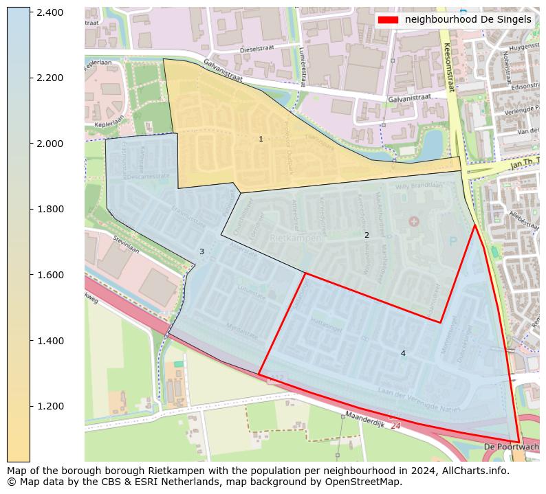 Image of the neighbourhood De Singels at the map. This image is used as introduction to this page. This page shows a lot of information about the population in the neighbourhood De Singels (such as the distribution by age groups of the residents, the composition of households, whether inhabitants are natives or Dutch with an immigration background, data about the houses (numbers, types, price development, use, type of property, ...) and more (car ownership, energy consumption, ...) based on open data from the Dutch Central Bureau of Statistics and various other sources!