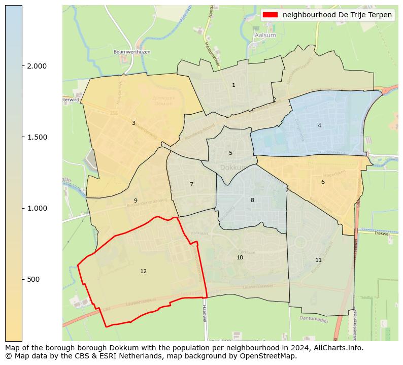 Image of the neighbourhood De Trije Terpen at the map. This image is used as introduction to this page. This page shows a lot of information about the population in the neighbourhood De Trije Terpen (such as the distribution by age groups of the residents, the composition of households, whether inhabitants are natives or Dutch with an immigration background, data about the houses (numbers, types, price development, use, type of property, ...) and more (car ownership, energy consumption, ...) based on open data from the Dutch Central Bureau of Statistics and various other sources!