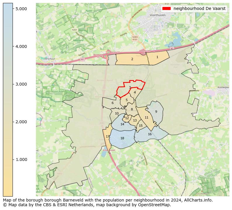 Image of the neighbourhood De Vaarst at the map. This image is used as introduction to this page. This page shows a lot of information about the population in the neighbourhood De Vaarst (such as the distribution by age groups of the residents, the composition of households, whether inhabitants are natives or Dutch with an immigration background, data about the houses (numbers, types, price development, use, type of property, ...) and more (car ownership, energy consumption, ...) based on open data from the Dutch Central Bureau of Statistics and various other sources!