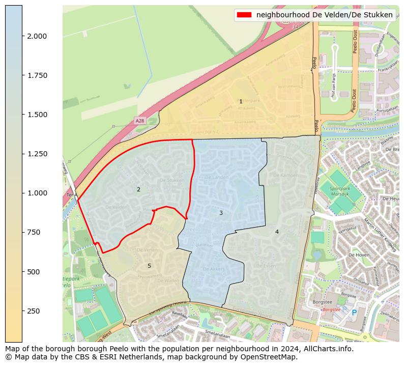 Image of the neighbourhood De Velden/De Stukken at the map. This image is used as introduction to this page. This page shows a lot of information about the population in the neighbourhood De Velden/De Stukken (such as the distribution by age groups of the residents, the composition of households, whether inhabitants are natives or Dutch with an immigration background, data about the houses (numbers, types, price development, use, type of property, ...) and more (car ownership, energy consumption, ...) based on open data from the Dutch Central Bureau of Statistics and various other sources!