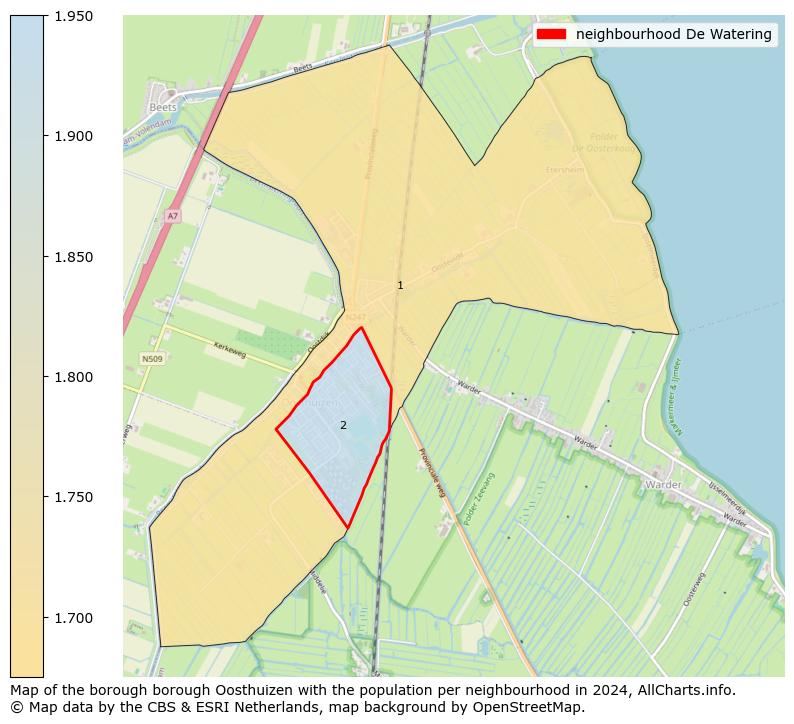 Image of the neighbourhood De Watering at the map. This image is used as introduction to this page. This page shows a lot of information about the population in the neighbourhood De Watering (such as the distribution by age groups of the residents, the composition of households, whether inhabitants are natives or Dutch with an immigration background, data about the houses (numbers, types, price development, use, type of property, ...) and more (car ownership, energy consumption, ...) based on open data from the Dutch Central Bureau of Statistics and various other sources!