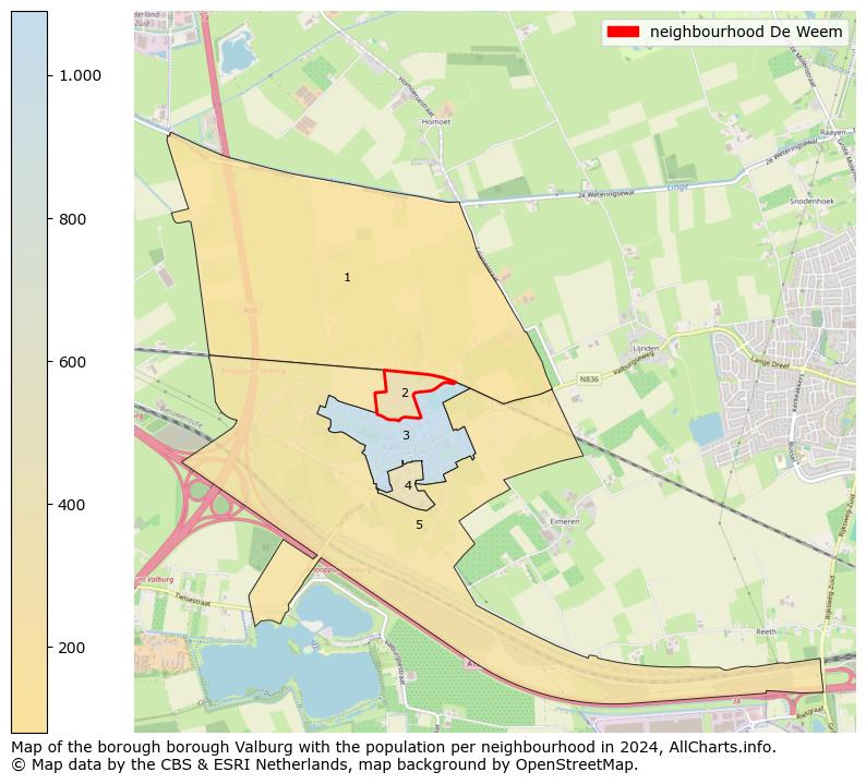 Image of the neighbourhood De Weem at the map. This image is used as introduction to this page. This page shows a lot of information about the population in the neighbourhood De Weem (such as the distribution by age groups of the residents, the composition of households, whether inhabitants are natives or Dutch with an immigration background, data about the houses (numbers, types, price development, use, type of property, ...) and more (car ownership, energy consumption, ...) based on open data from the Dutch Central Bureau of Statistics and various other sources!