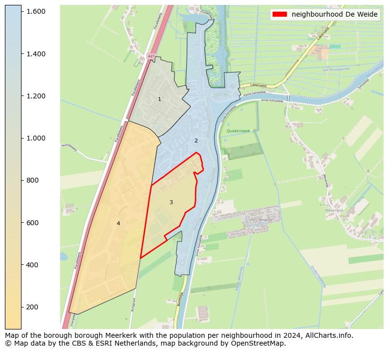 Image of the neighbourhood De Weide at the map. This image is used as introduction to this page. This page shows a lot of information about the population in the neighbourhood De Weide (such as the distribution by age groups of the residents, the composition of households, whether inhabitants are natives or Dutch with an immigration background, data about the houses (numbers, types, price development, use, type of property, ...) and more (car ownership, energy consumption, ...) based on open data from the Dutch Central Bureau of Statistics and various other sources!