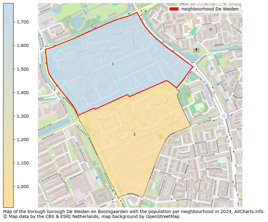 Image of the neighbourhood De Weiden at the map. This image is used as introduction to this page. This page shows a lot of information about the population in the neighbourhood De Weiden (such as the distribution by age groups of the residents, the composition of households, whether inhabitants are natives or Dutch with an immigration background, data about the houses (numbers, types, price development, use, type of property, ...) and more (car ownership, energy consumption, ...) based on open data from the Dutch Central Bureau of Statistics and various other sources!